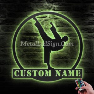 Custom-Boy-Taekwondo-Martial-Arts-Metal-Wall-Art-With-Led-Light-6