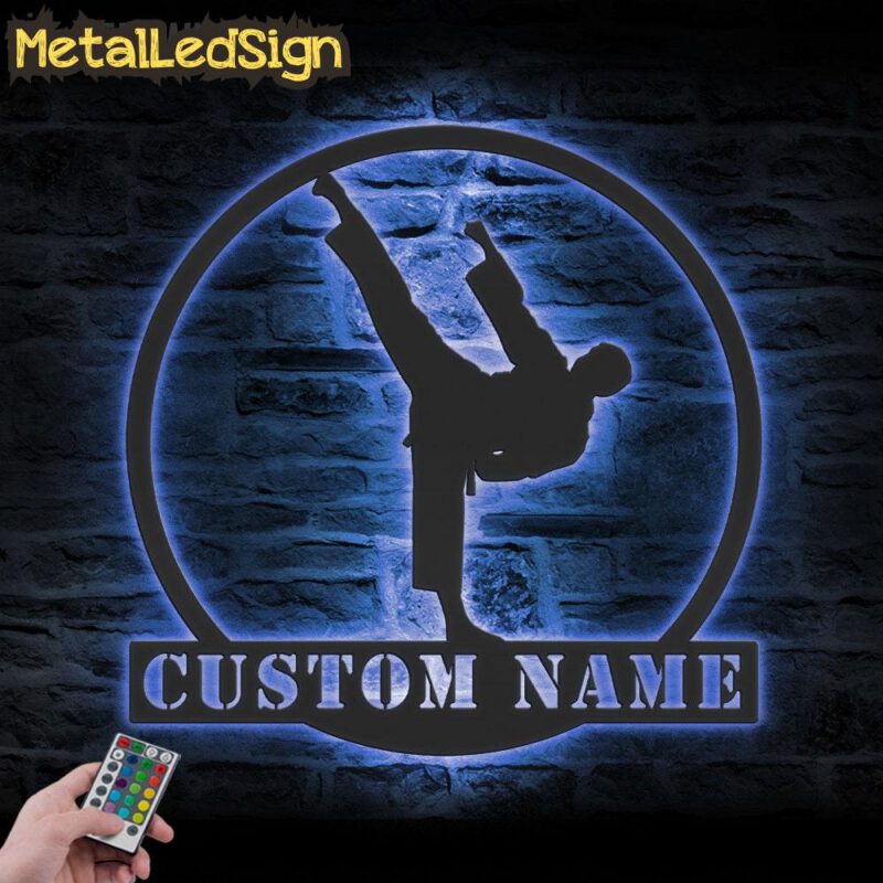 Custom-Boy-Taekwondo-Martial-Arts-Metal-Wall-Art-with-LED-Light-3.jpg