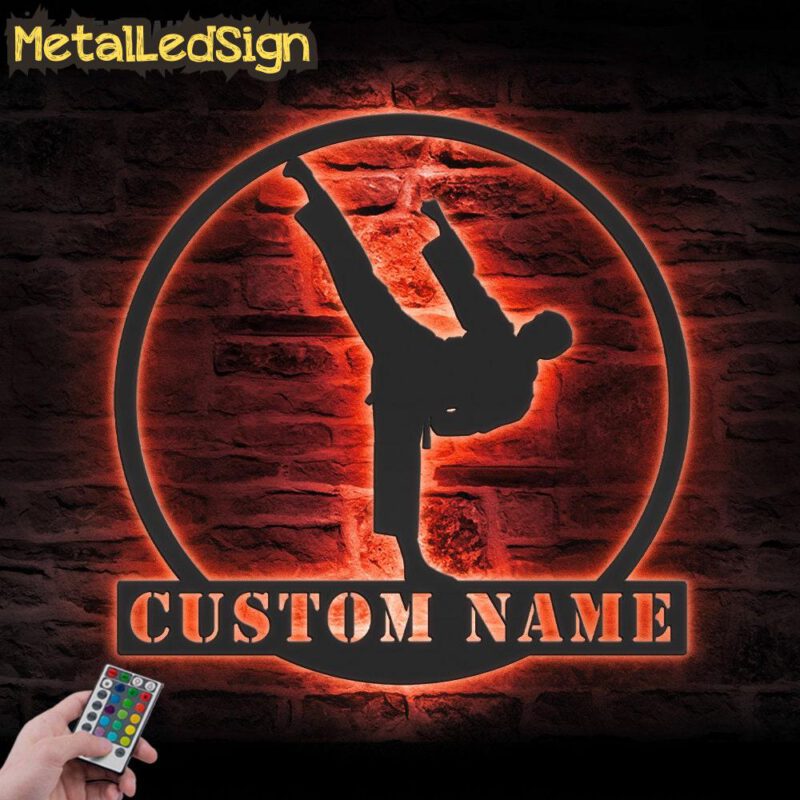 Custom-Boy-Taekwondo-Martial-Arts-Metal-Wall-Art-with-LED-Light-5.jpg