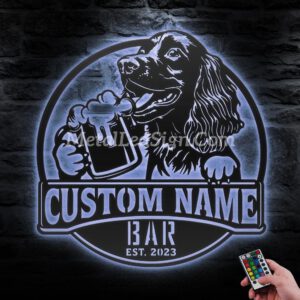 Custom-Boykin-Spaniel-Thirsty-Beer-Pub-Metal-Wall-Art-Led-Light-3