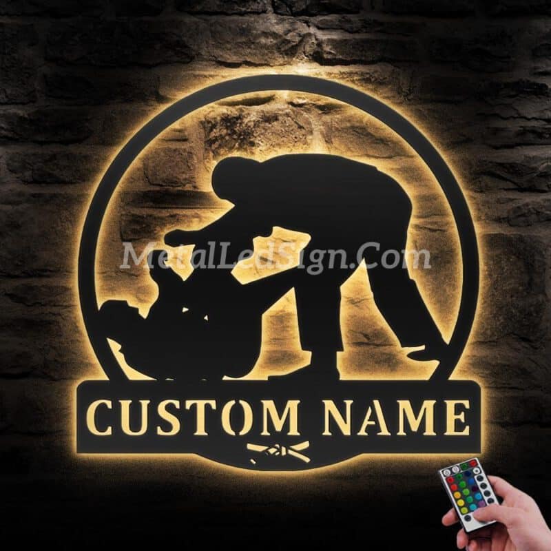 Custom-Brazilian-Jiu-Jitsu-Metal-Wall-Art-With-Led-Light-Images-2