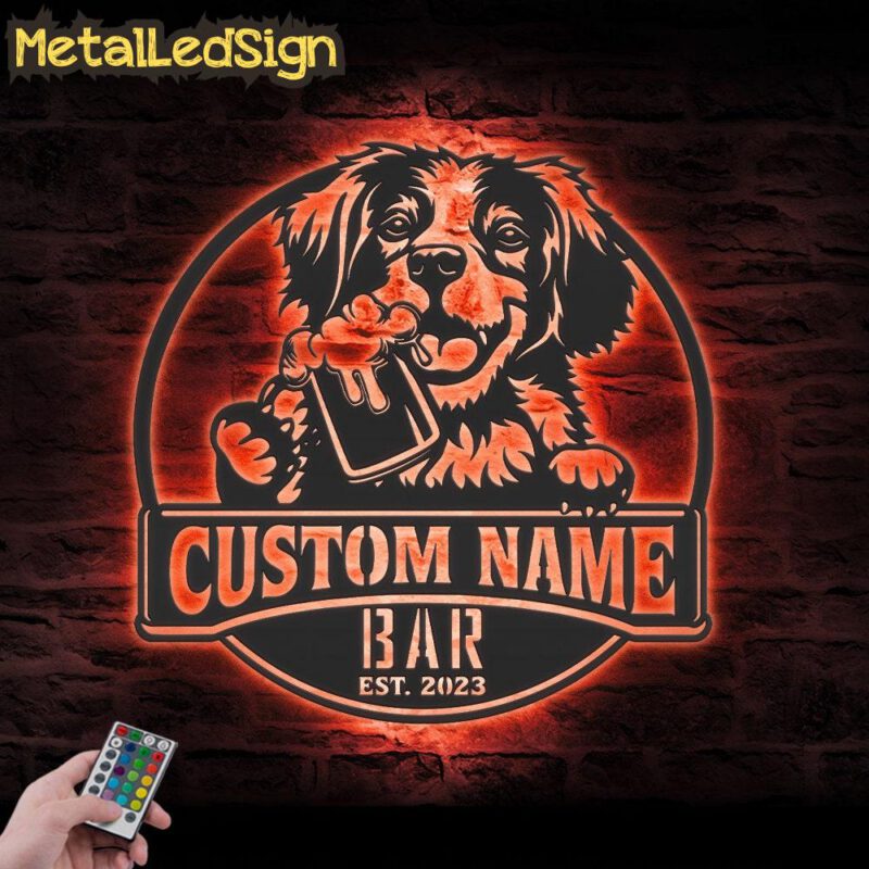 Custom-Brittany-Spaniel-Thirsty-Beer-Pub-Metal-Wall-Art-LED-Light-5.jpg