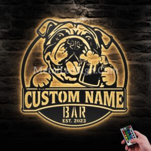 Custom-Bulldog-Thirsty-Beer-Pub-Metal-Wall-Art-Led-Light-Images