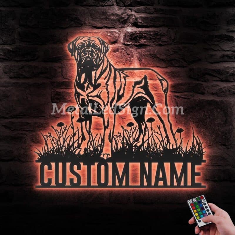 Custom-Bullmastiff-Metal-Wall-Art-Led-Light-6