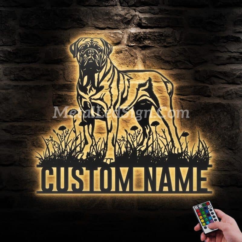 Custom-Bullmastiff-Metal-Wall-Art-Led-Light-Images-3