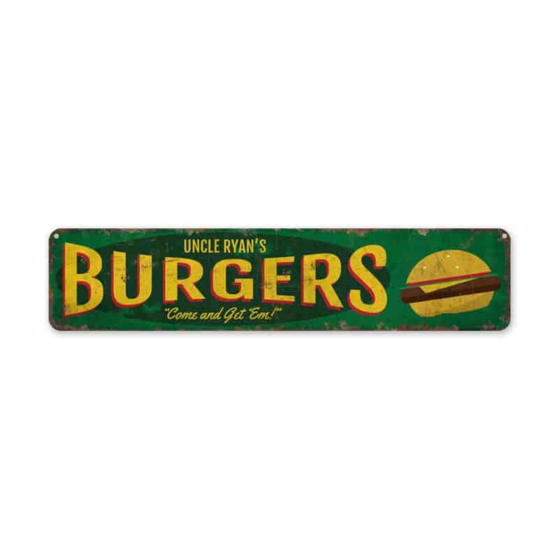 Custom-Burger-Sign-Premium-Quality-Rustic-Metal-Sign-2