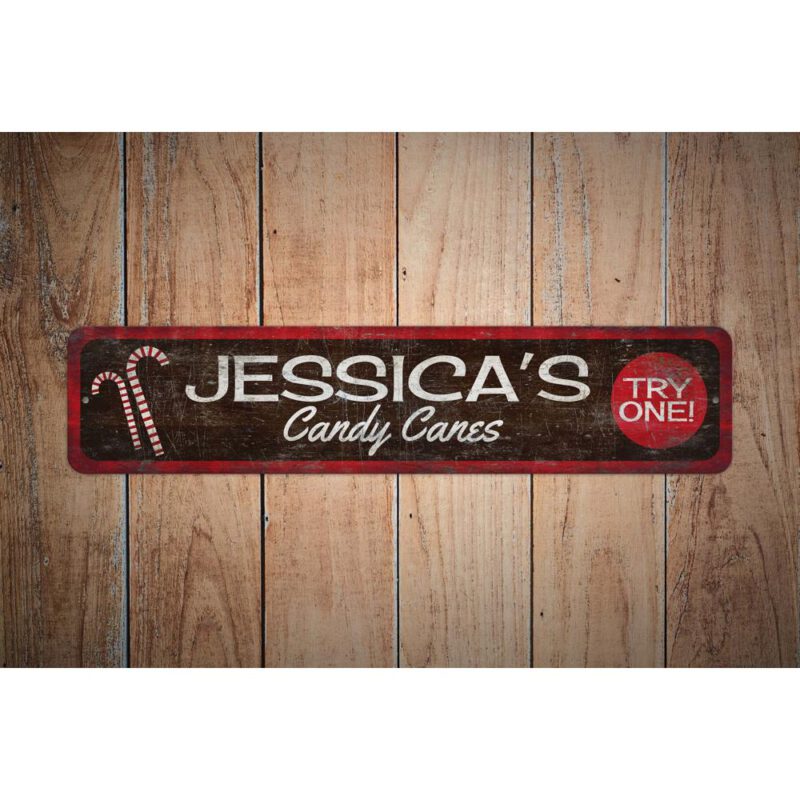 Custom-Candy-Cane-Sign-Premium-Quality-Rustic-Metal-Sign-Images