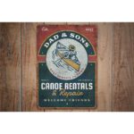 Custom-Canoe-Rentals-And-Repair-Premium-Quality-Rustic-Metal-Sign-Images