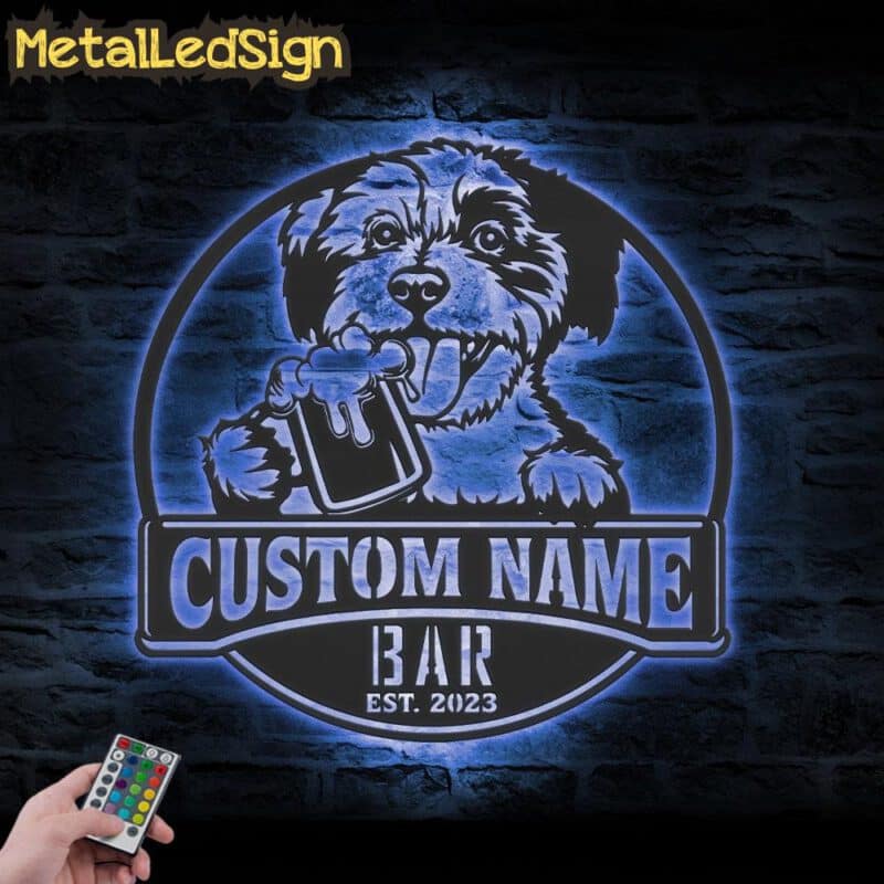 Custom-Cavachon-Thirsty-Beer-Pub-Metal-Wall-Art-LED-Light-3.jpg