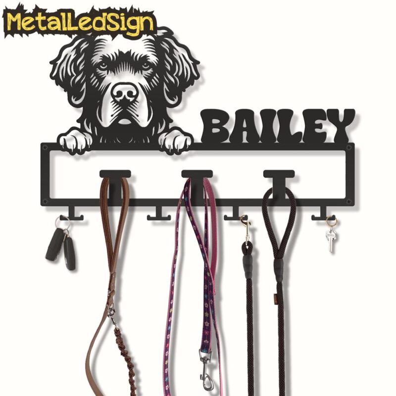 Custom-Chesapeake-Bay-Retriever-Dog-Leash-Collar-Holder-3