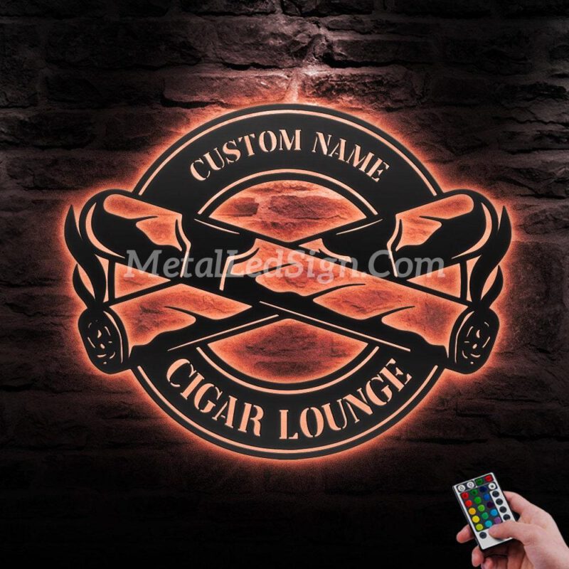 Custom-Cigar-Lounge-Metal-Wall-Art-Led-Light-5-2