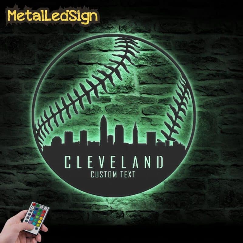 Custom-Cleveland-Skyline-Baseball-Metal-Wall-Art-Led-Light-7