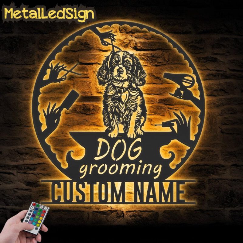 Custom-Cocker-Spainel-Dog-Grooming-Hair-Salon-Metal-Wall-Art-LED-Light-Images.jpg