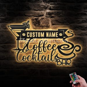 Custom-Cocktail-And-Coffee-Bar-Metal-Wall-Art-Led-Light-Images-1