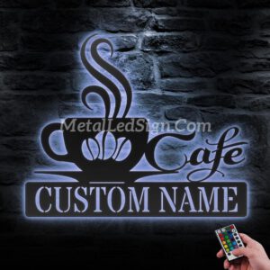 Custom-Coffee-Bar-Metal-Wall-Art-Led-Light-1