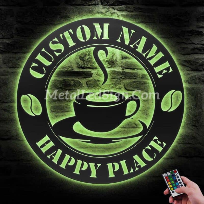 Custom-Coffee-Bar-Metal-Wall-Art-Led-Light-2-2