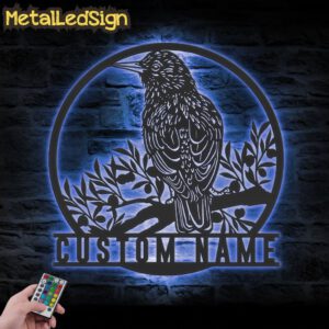 Custom-Common-Starling-Metal-Wall-Art-LED-Light-3.jpg