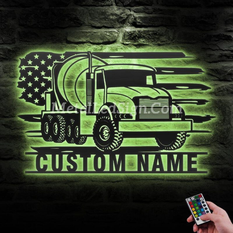 Custom-Concrete-Mixer-Truck-Metal-Wall-Art-Led-Light-5