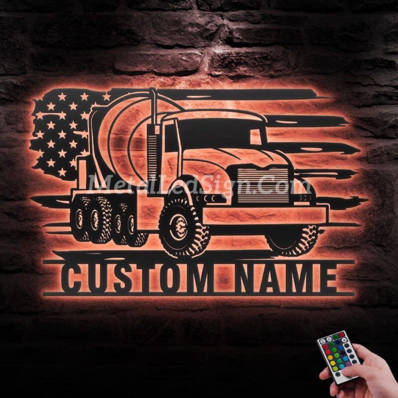 Custom-Concrete-Mixer-Truck-Metal-Wall-Art-Led-Light-6