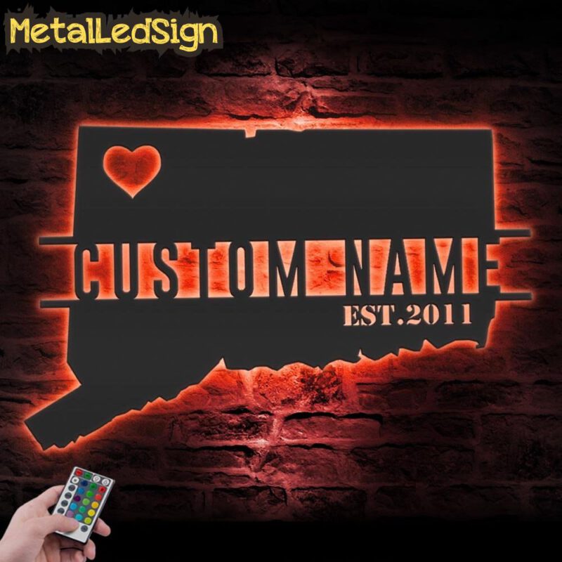 Custom-Connecticut-Map-Metal-Wall-Art-LED-Light-5.jpg