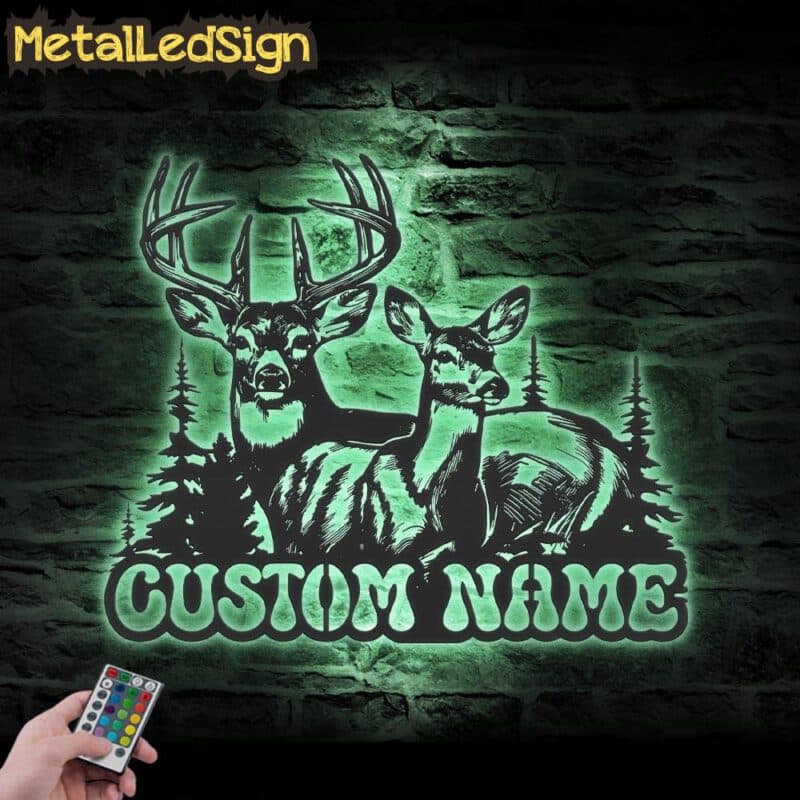 Custom-Couple-Deer-Hunting-Metal-Wall-Art-LED-Light-5.jpg