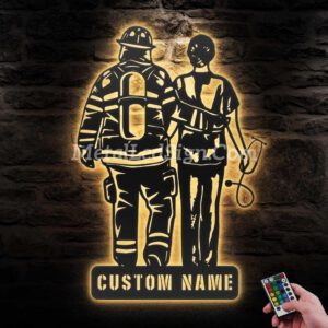 Custom-Couple-Doctor-Firefighter-Metal-Wall-Art-Led-Light-Images-1