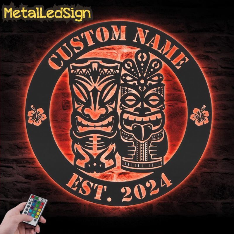 Custom-Couple-Ku-and-Kanaloa-Tiki-Bar-Metal-Wall-Art-Led-Light-5.jpg