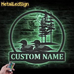 Custom-Couple-Pacific-Loon-Metal-Wall-Art-LED-Light-3.jpg