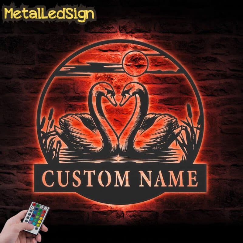 Custom-Couple-Swan-Metal-Wall-Art-LED-Light-5.jpg