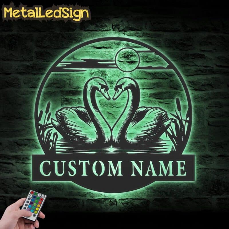 Custom-Couple-Swan-Metal-Wall-Art-LED-Light-7.jpg