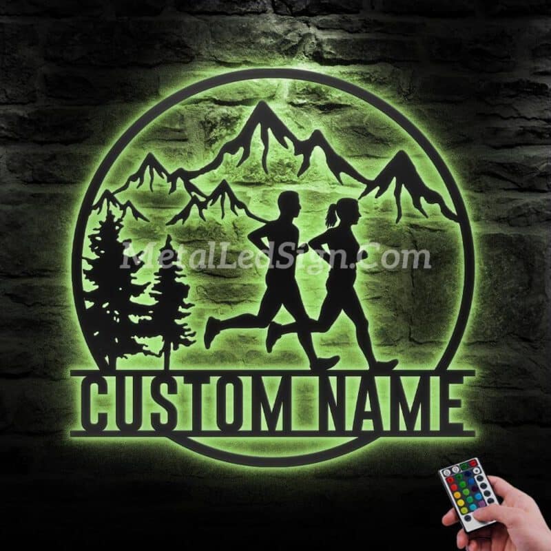 Custom-Couple-Trail-Running-Metal-Wall-Art-Led-Light-5-3