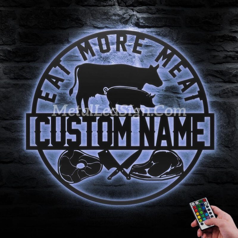 Custom-Cow-Pig-Meat-Shop-Farmhouse-Metal-Wall-Art-Led-Light-3-1