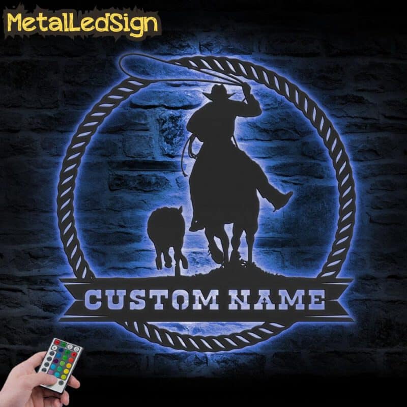 Custom-Cowboy-Cattle-Roping-Metal-Wall-Art-LED-Light-3.jpg