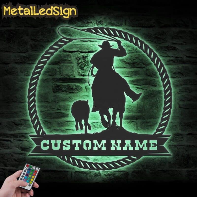 Custom-Cowboy-Cattle-Roping-Metal-Wall-Art-LED-Light-7.jpg