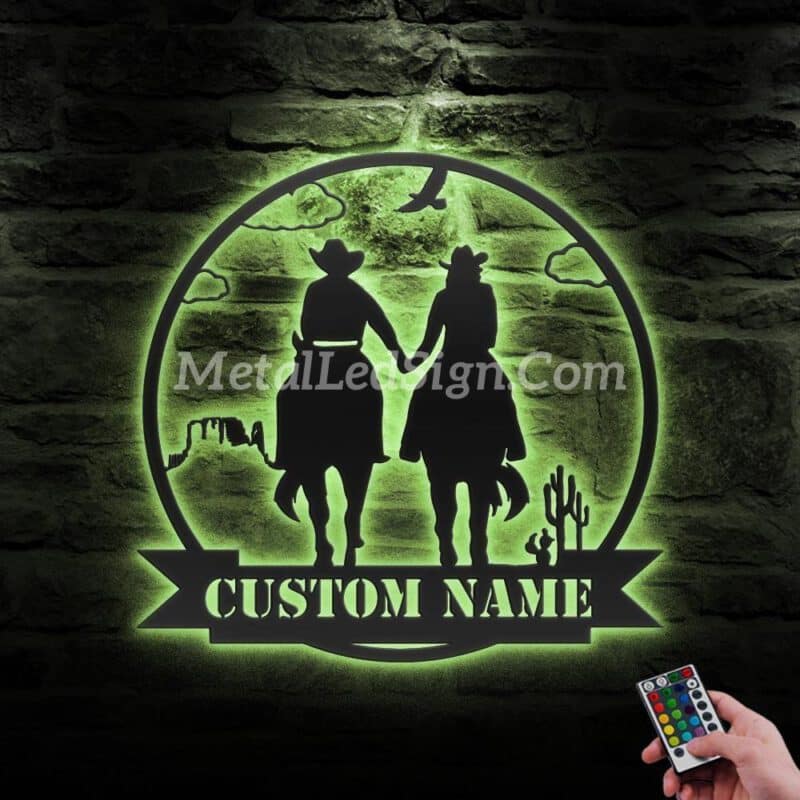 Custom-Cowboy-Cowgirl-Holding-Hand-Metal-Wall-Art-Led-Light-5