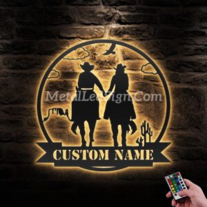 Custom-Cowboy-Cowgirl-Holding-Hand-Metal-Wall-Art-Led-Light-Images