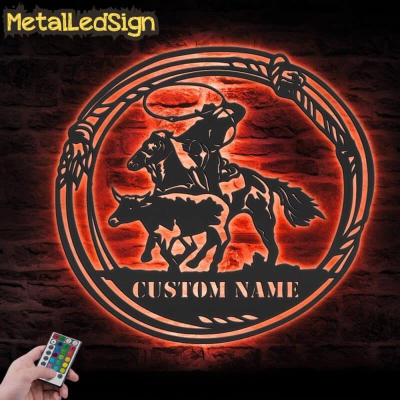 Custom-Cowboy-Roping-Metal-Wall-Art-LED-Light-5.jpg