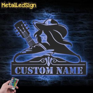 Custom-Cowgirl-With-Guitar-Metal-Wall-Art-LED-Light-3.jpg