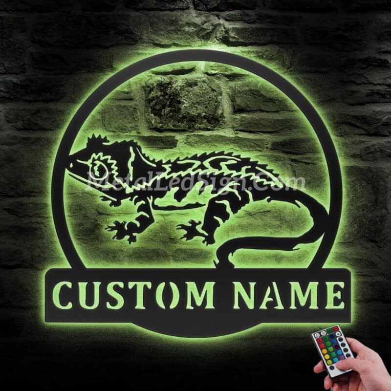 Custom-Crested-Gecko-Metal-Wall-Art-Led-Light-6