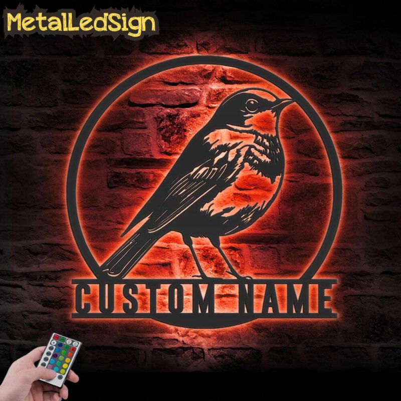 Custom-Cute-American-Robin-Metal-Wall-Art-LED-Light-5.jpg