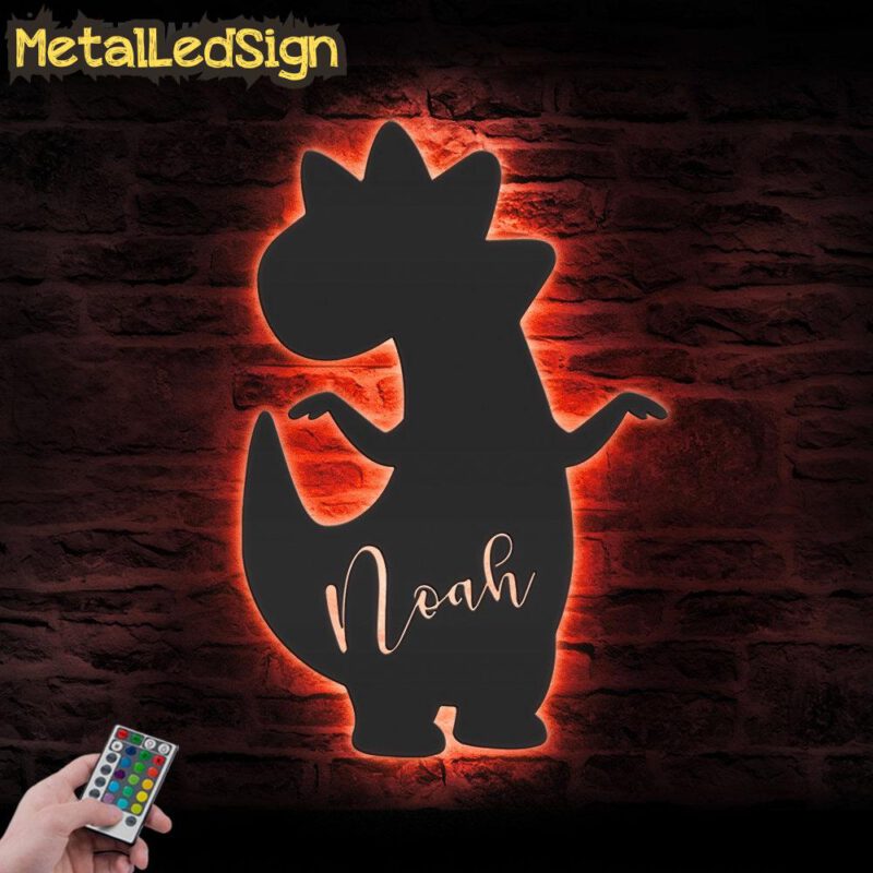 Custom-Cute-Baby-Dinosaur-Metal-Wall-Art-LED-Light-5.jpg