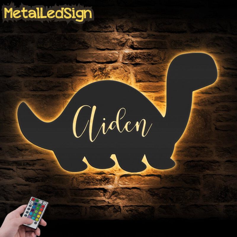 Custom-Cute-Baby-Dinosaur-Metal-Wall-Art-LED-Light-Images-4.jpg