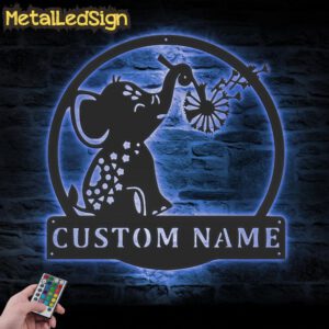 Custom-Cute-Elephant-With-Dandelion-Metal-Wall-Art-LED-Light-3.jpg