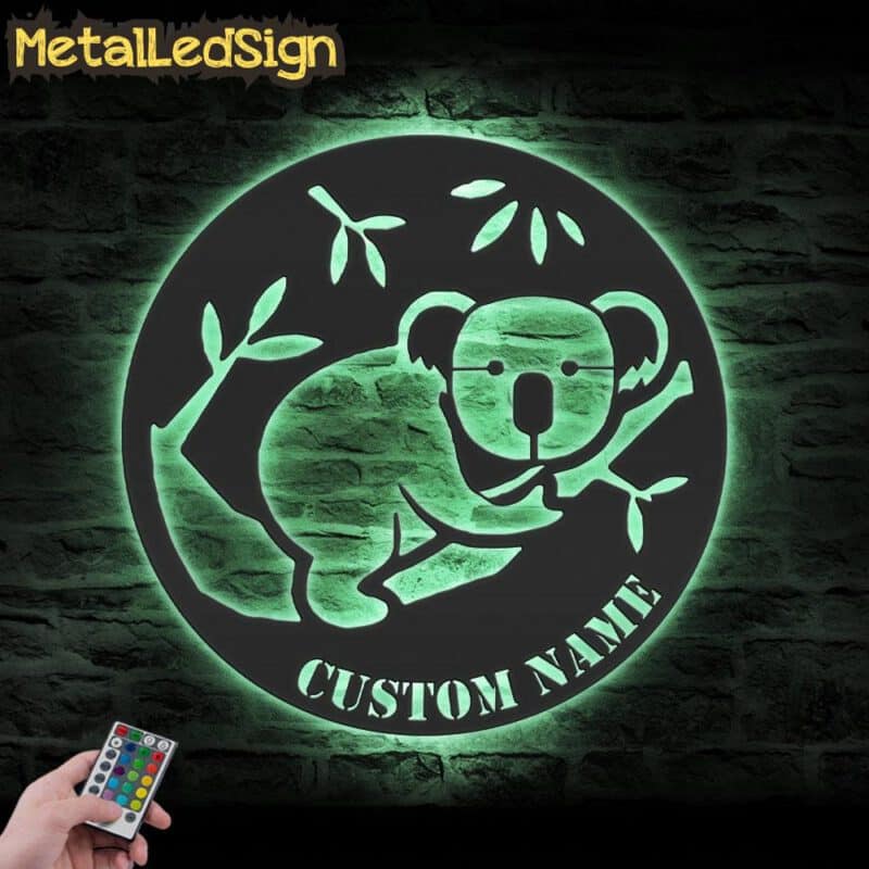 Custom-Cute-Koala-Metal-Wall-Art-LED-Light-7.jpg