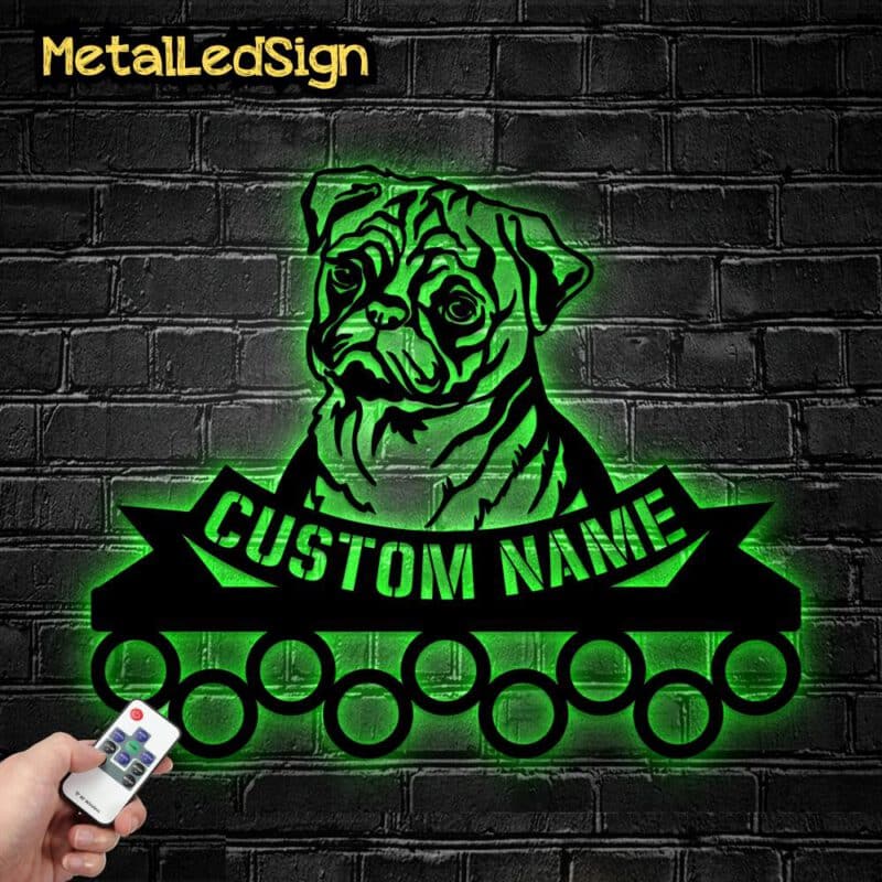 Custom-Cute-Pug-Dog-Medal-Hanger-6