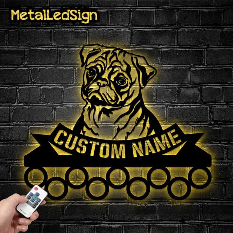 Custom-Cute-Pug-Dog-Medal-Hanger-Images