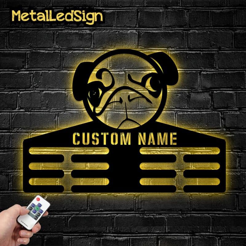 Custom-Cute-Pug-Dog-Metal-Medal-Hanger-Images