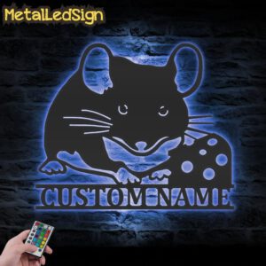 Custom-Cute-Rat-With-Cheese-Metal-Wall-Art-LED-Light-3.jpg