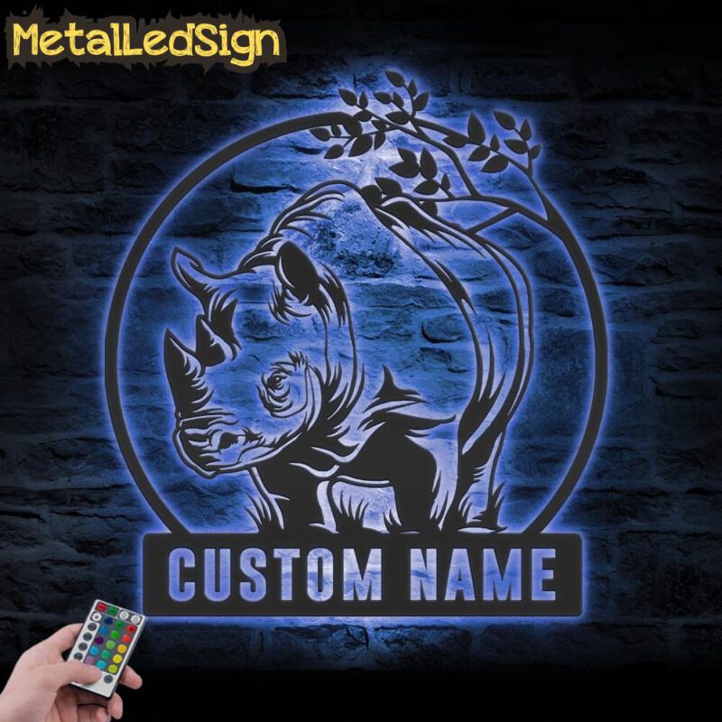 Custom-Cute-Rhino-Metal-Wall-Art-LED-Light-3.jpg