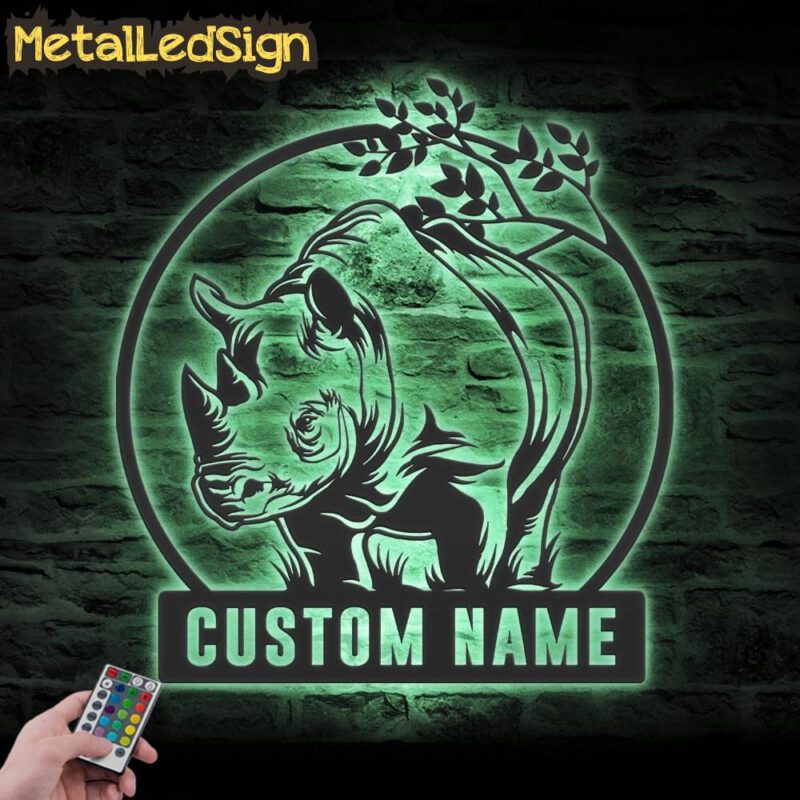 Custom-Cute-Rhino-Metal-Wall-Art-LED-Light-7.jpg